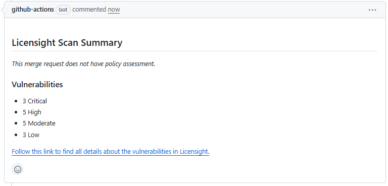 Github pull request decoration example
